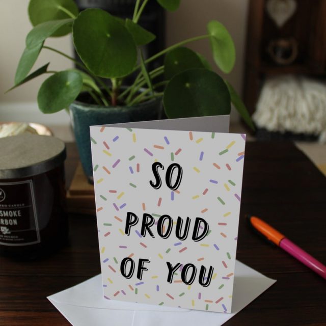 D&J so proud of you card